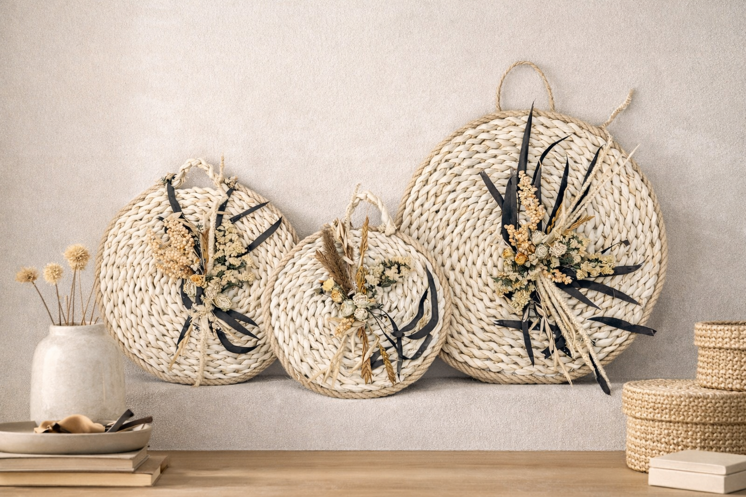 Trio Ibiza (22xX22x1cm) (27x27x1cm) (33x33x1cm)